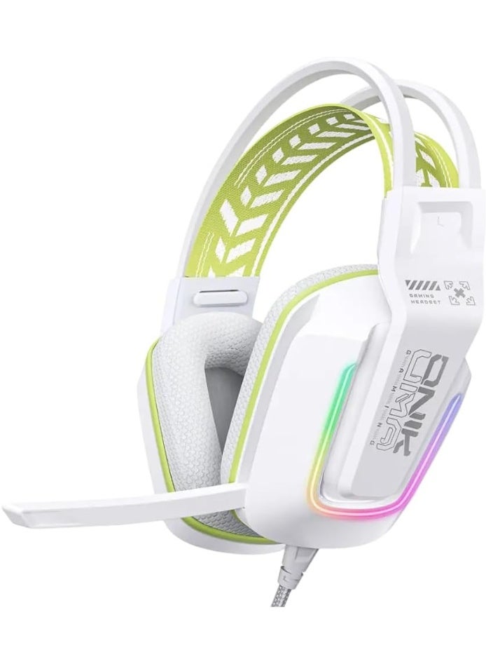 onikuma X13 RGB Stereo Sound Gaming Headset Stereo Sound Gaming Headset 120 degree swivel noise Reduction Mic, Cool RGB Light , 3.5mm + USB for Light 50mm Speaker Unit Premium Comfort 3D Ear Pads For Xbox, PS 4/5, Switch, Mobile, PC - Image 1